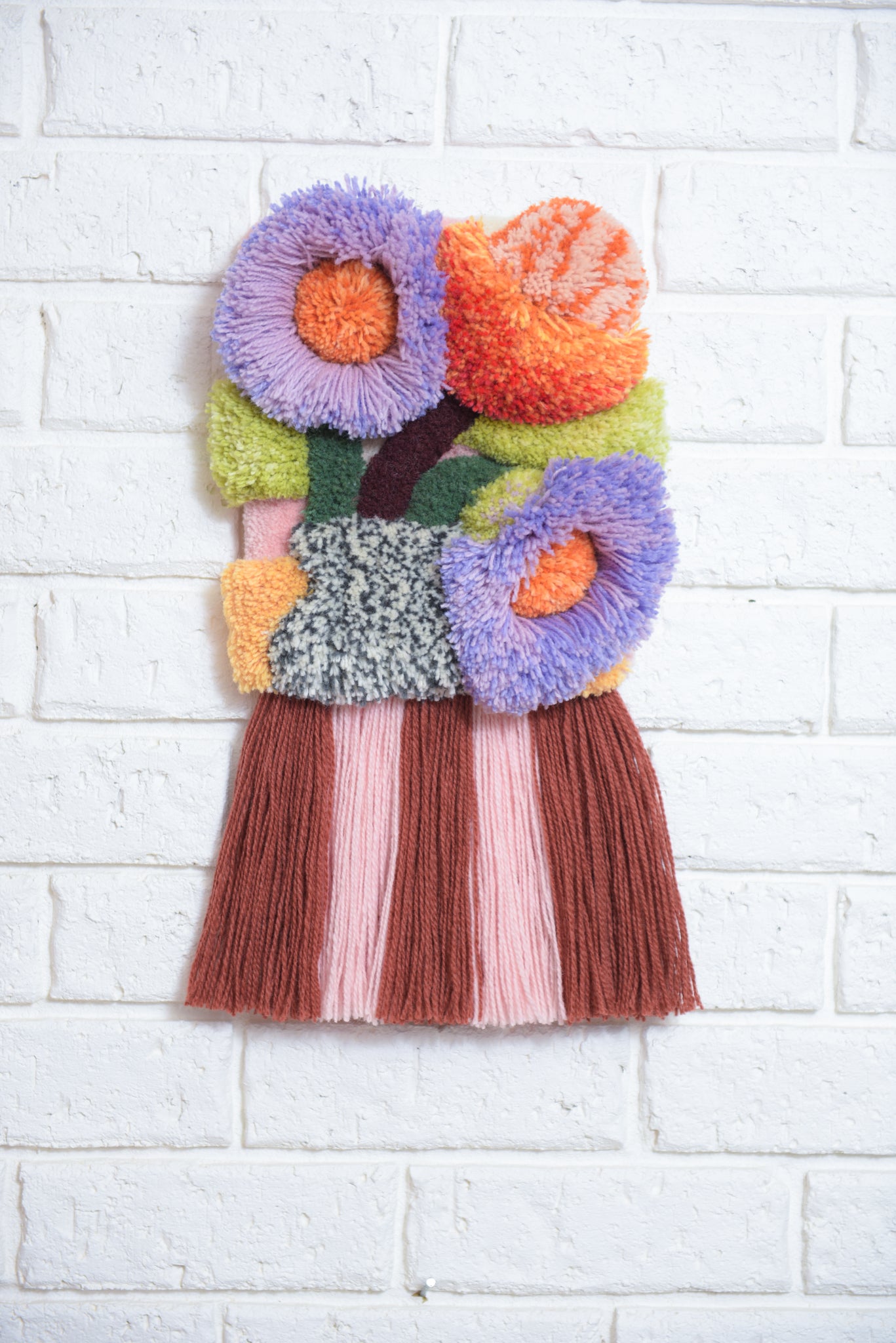 Olga Zwart - 'Purple Blooms Long Fringe'